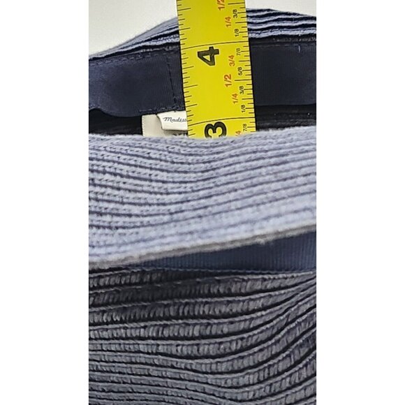 Madewell Packable Fedora Straw Hat Navy M/L - Picture 9 of 12